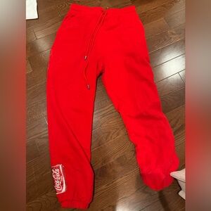 Queen of Sparkles Coca Cola Bright Red Joggers